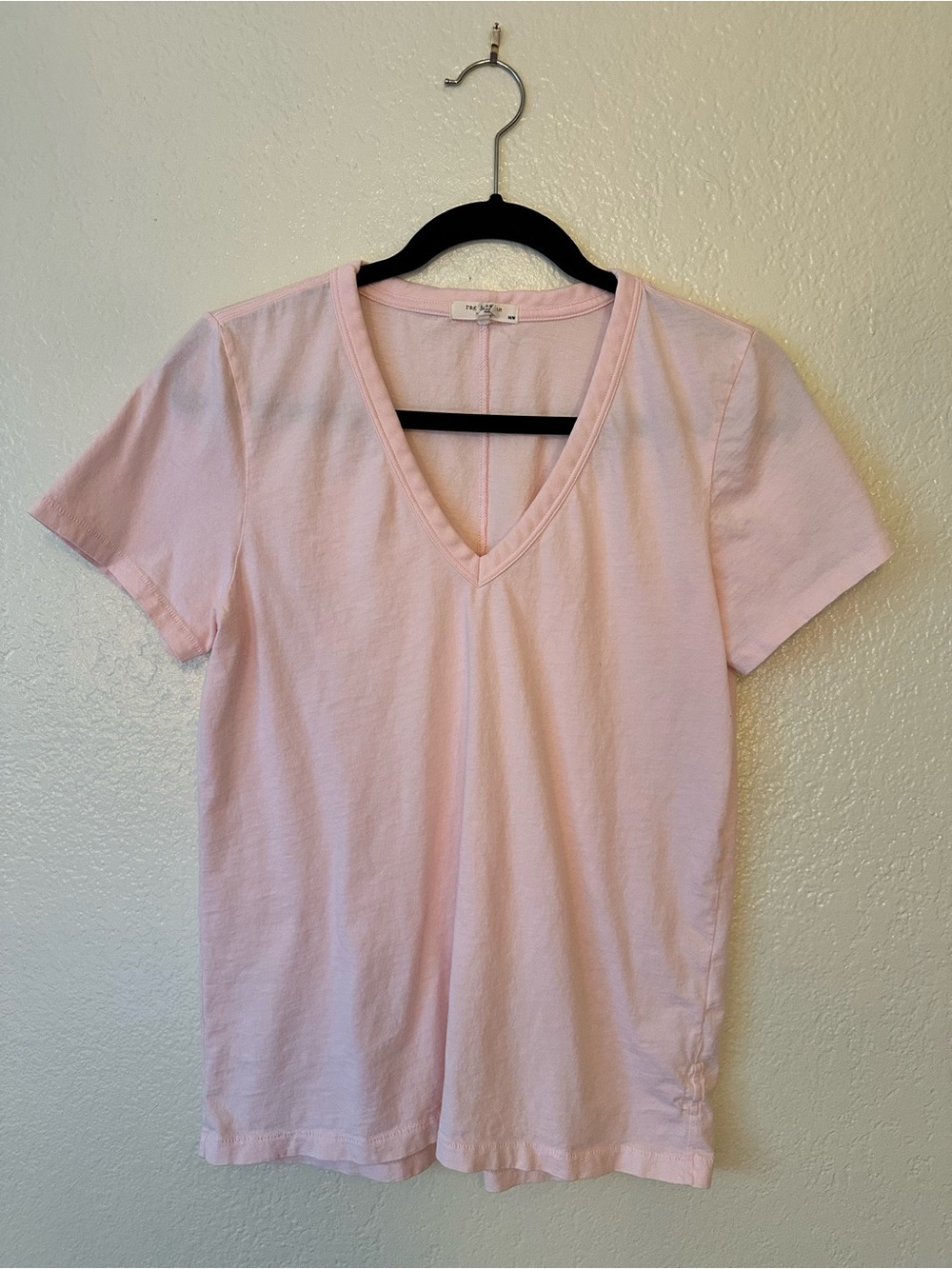 rag & bone Vee Tee Basic V-Neck Short Sleeve Tee 100% Organic Cotton